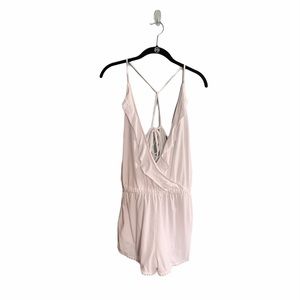 Topshop V-neck Ruffle Neck Jersey Romper Size Medium